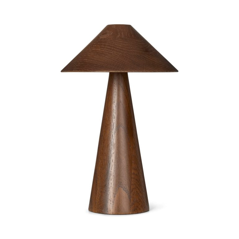 Trådløs Lampe - Mørkebrun Eg - LUCAS - Applicata