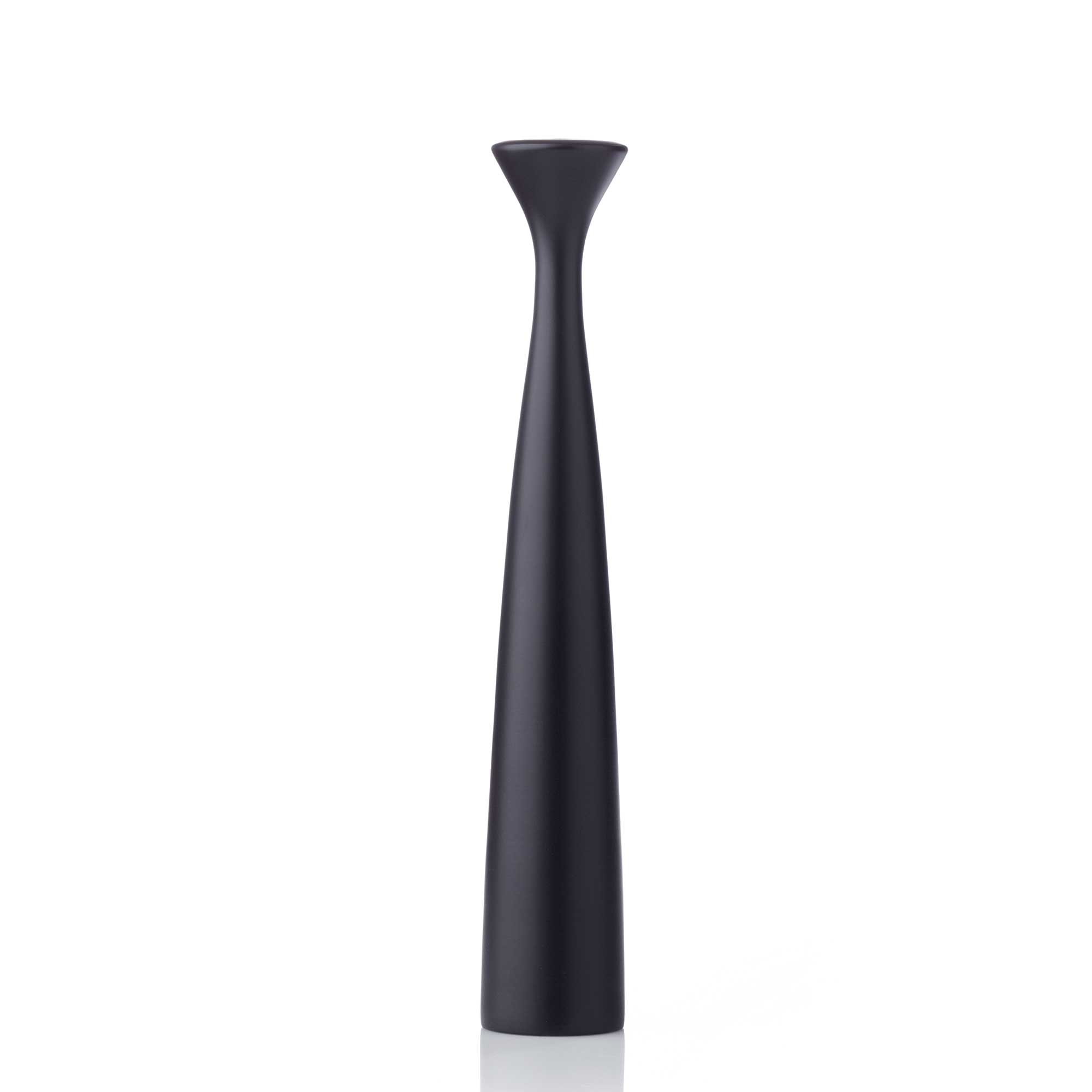 Lysestage - Sort - H29 cm - Rose - Applicata