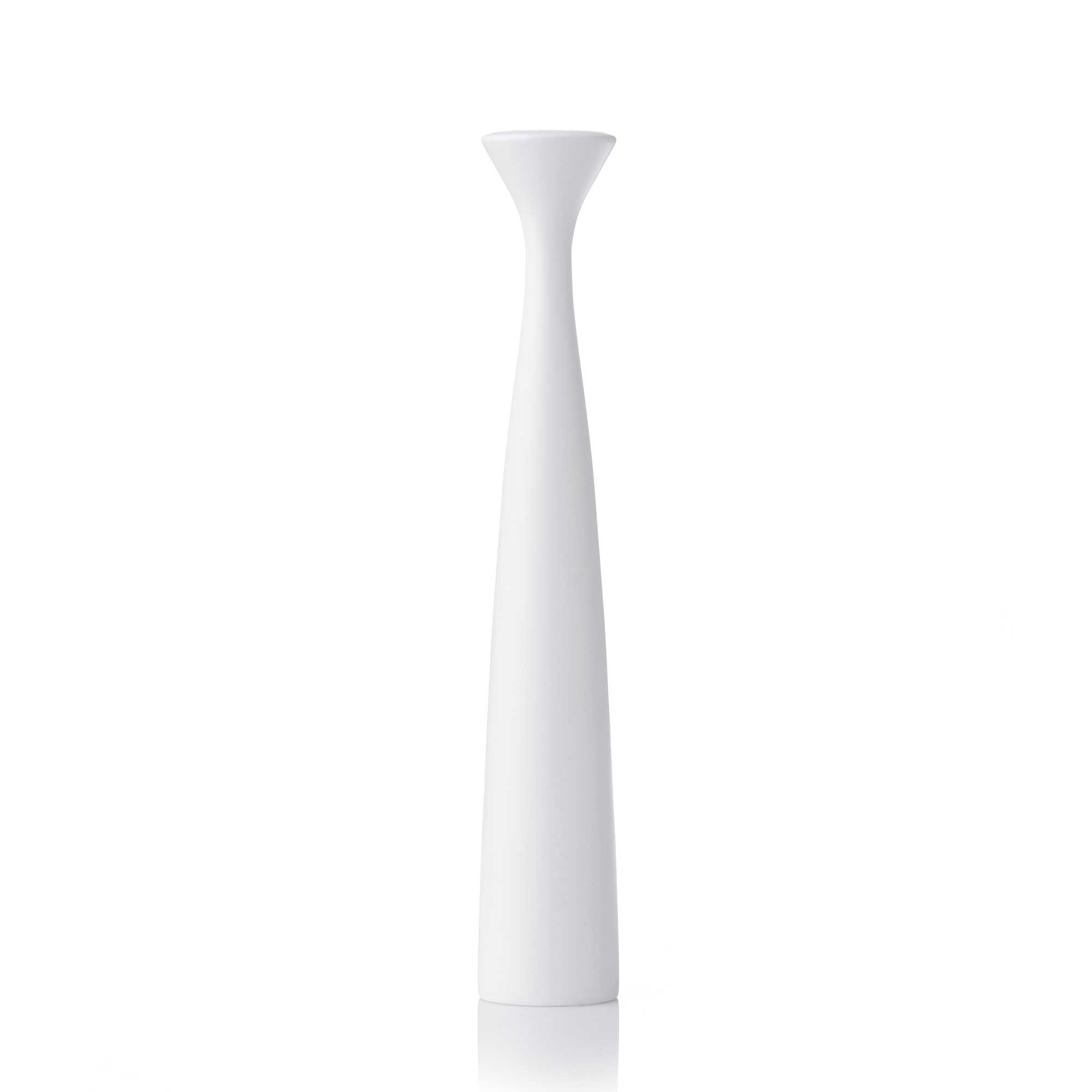 Lysestage - Hvid - H29 cm - Rose - Applicata