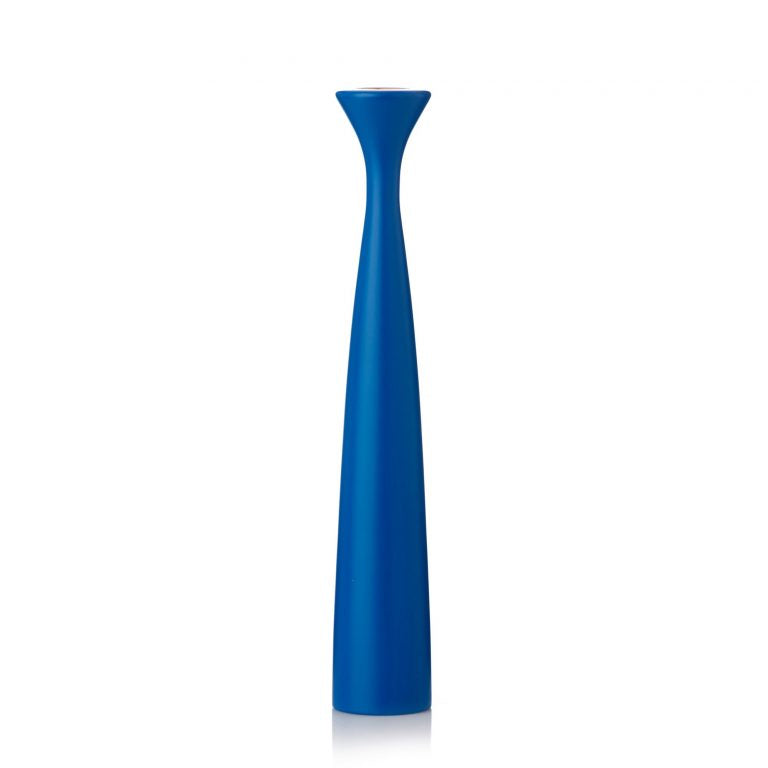 Lysestage - Kobolt blå - H29 cm - Blossom rose  - Applicata