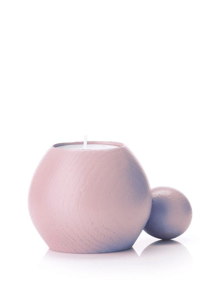 Lysestage - Varm Rose - 7,5/9x6 cm - RoundNRound - Applicata