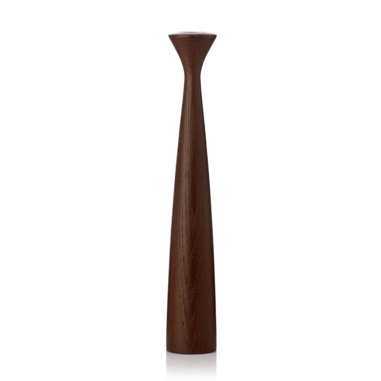 Lysestage - Røget Eg - H29 cm - Blossom rose  - Applicata