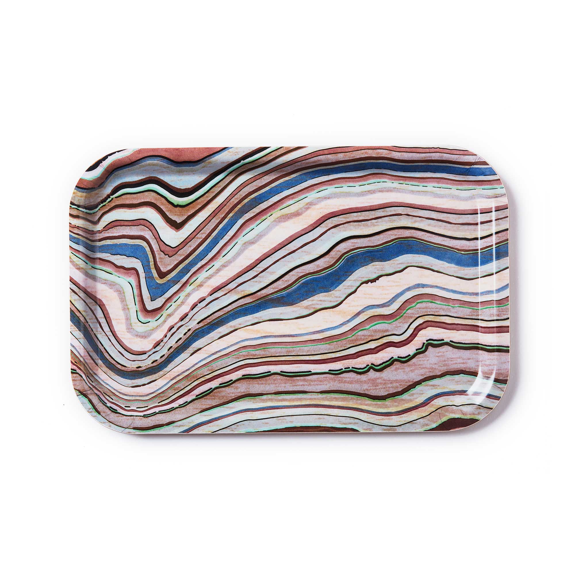 Bakke - Blå Striber - 33 x 21 cm - A Tribute to Wood - Applicata