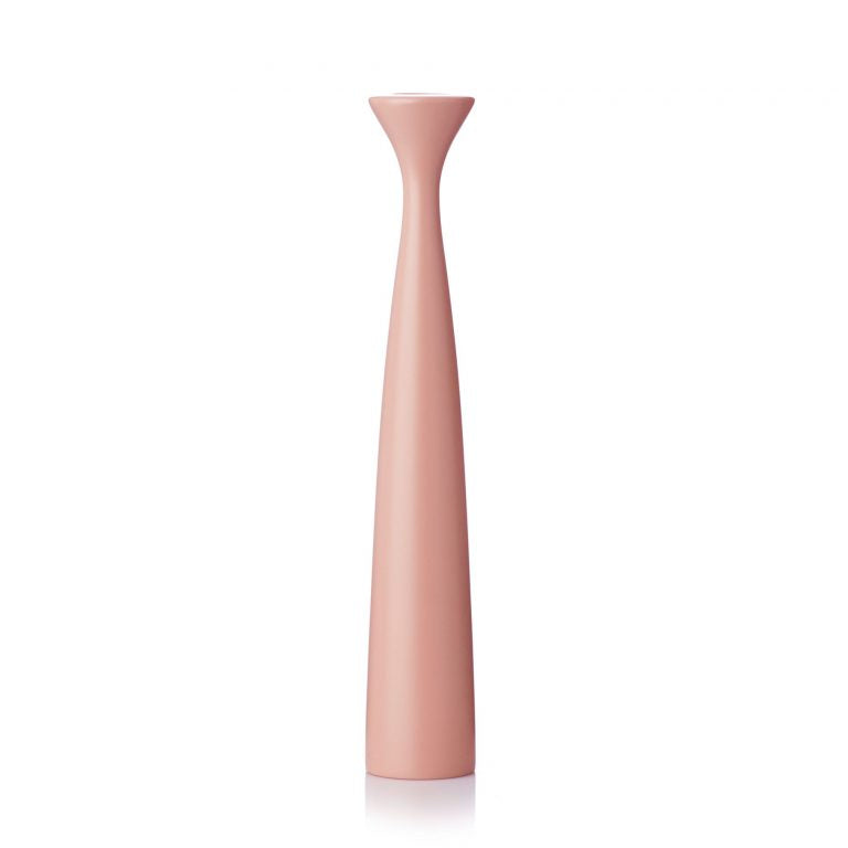 Lysestage - Varm rose - H29 cm - Blossom rose  - Applicata