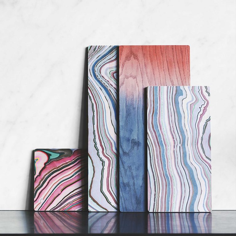 Tapas Bræt -  Blå/Rød - 40 x 17 cm - A Tribute to Wood - Applicata